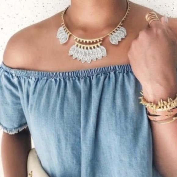 :: Stella & Dot | Gorgeous Retired Versatile Asher Statement Necklace - Picture 6 of 10